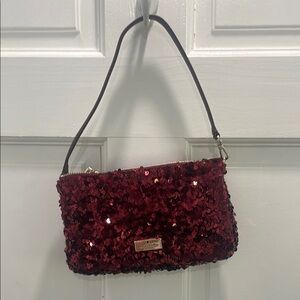 Kate Spade Red Sequin Clutch Wristlet